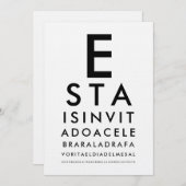Benutzerdefinierte Augenheilkunde Optometrie-Sehte Einladung (Vorne/Hinten)