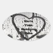 Benutzerdefinierte Ausgabe eines Aspen Tree Bark F Ovaler Aufkleber (Vorderseite)