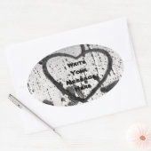 Benutzerdefinierte Ausgabe eines Aspen Tree Bark F Ovaler Aufkleber (Umschlag)