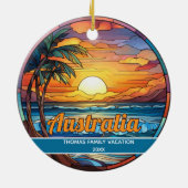 Benutzerdefinierte Australien Strand Keramik Ornament (Hinten)