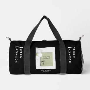 Benutzerdefinierte Autoren-Buchcover-Schwarze Reis Duffle Bag