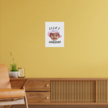 Benutzerdefinierte Baby-Gesichtsfoto-Text-Oma