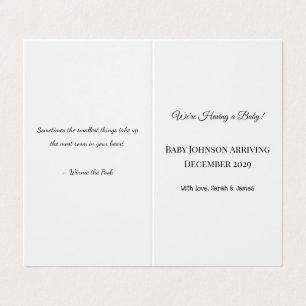 Benutzerdefinierte Baby-Revecard