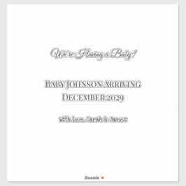 Benutzerdefinierte Baby-Revecard Aufkleber