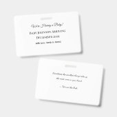 Benutzerdefinierte Baby-Revecard Ausweis (Vorder- & Rückseite)