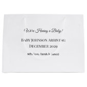 Benutzerdefinierte Baby-Revecard Große Geschenktüte (Vorderseite)