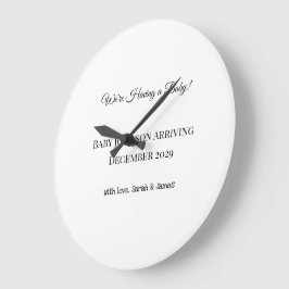 Benutzerdefinierte Baby-Revecard Große Wanduhr