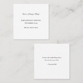 Benutzerdefinierte Baby-Revecard Quadratische Visitenkarte