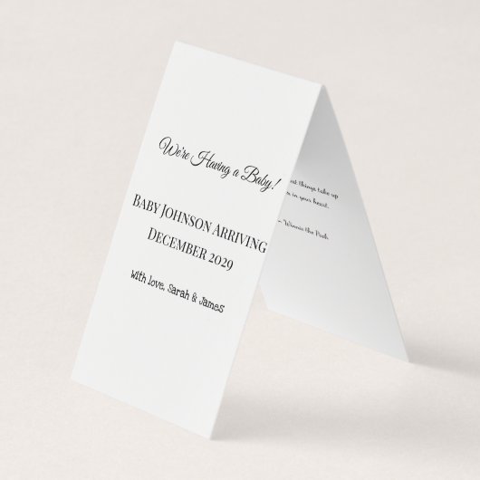 Benutzerdefinierte Baby-Revecard Visitenkarten (Vorderseite)