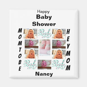 Benutzerdefinierte Babyparty 11 Fotocollage Magnet