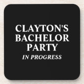 Benutzerdefinierte Bachelor-Partei im Gange Getränkeuntersetzer (Vorderseite)