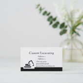 Benutzerdefinierte Baggerkarte Visitenkarte (Stehend Vorderseite)