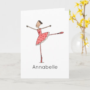 Benutzerdefinierte Ballerina-Geburtstags Karte