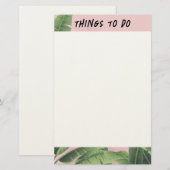 Benutzerdefinierte Bananenblätter Briefpapier (Vorne/Hinten)