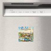 Benutzerdefinierte Barcelona Spanien Aquarell Park Magnet (In Situ (Geschirrspüler))