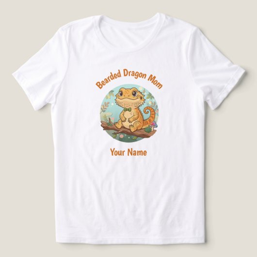 Benutzerdefinierte Bartagamen-Mama Tri-Blend Shirt (Design Vorderseite)