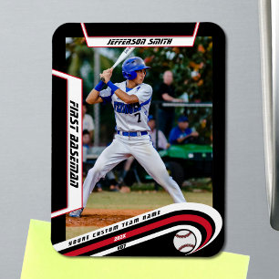 Benutzerdefinierte Baseball-Andenken in lebendigem Magnet