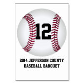Benutzerdefinierte Baseball-Banquet-Tischnummer Tischnummer (Rückseite)