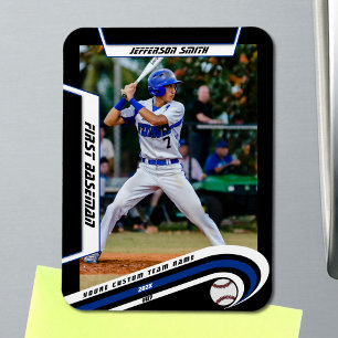 Benutzerdefinierte Baseball-Erinnerungen Lebendige Magnet