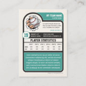 Benutzerdefinierte Baseball-Handelskarte, Vintage  Telefonnummerkarte (Rückseite)