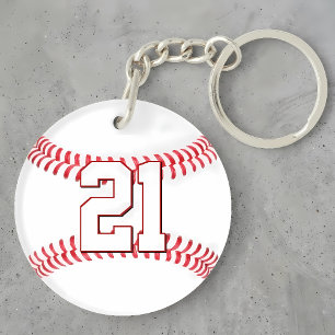 Benutzerdefinierte Baseball-Player-Jersey-Nummer o Schlüsselanhänger