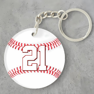 Benutzerdefinierte Baseball-Player-Jersey-Nummer o Schlüsselanhänger