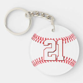 Benutzerdefinierte Baseball-Player-Jersey-Nummer o Schlüsselanhänger