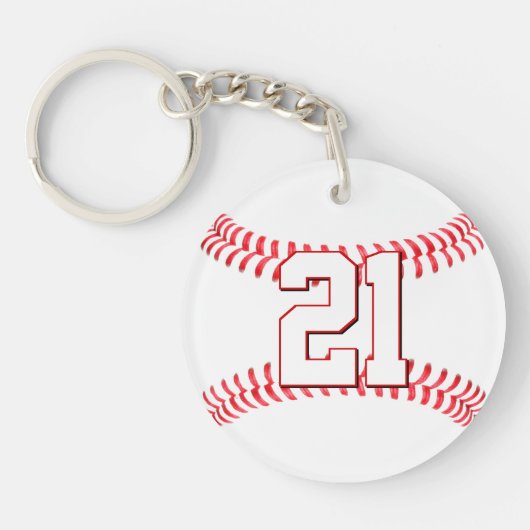 Benutzerdefinierte Baseball-Player-Jersey-Nummer o Schlüsselanhänger (Vorderseite)