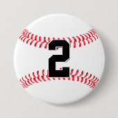 Benutzerdefinierte Baseball-Spieler-Trikotnummer / Button (Vorderseite)