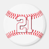 Benutzerdefinierte Baseball-Spielernummer/Briefe-S Magnet (Vorne)