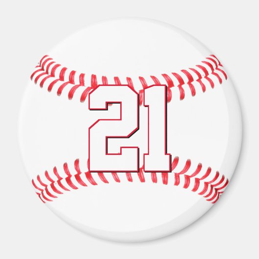 Benutzerdefinierte Baseball-Spielernummer/Buchstab Magnet (Vorne)