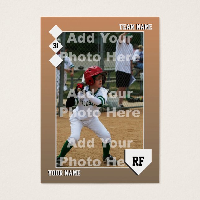 Benutzerdefinierte Baseballkarte (Vorderseite)