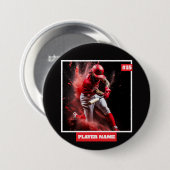 Benutzerdefinierte Baseballspieler-Foto-Team-Wandu Button (Vorne & Hinten)