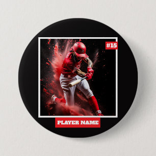 Benutzerdefinierte Baseballspieler-Foto-Team-Wandu Button