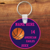 Benutzerdefinierte Basketball-Girl-Schlüsselanhäng Schlüsselanhänger (Vorderseite)