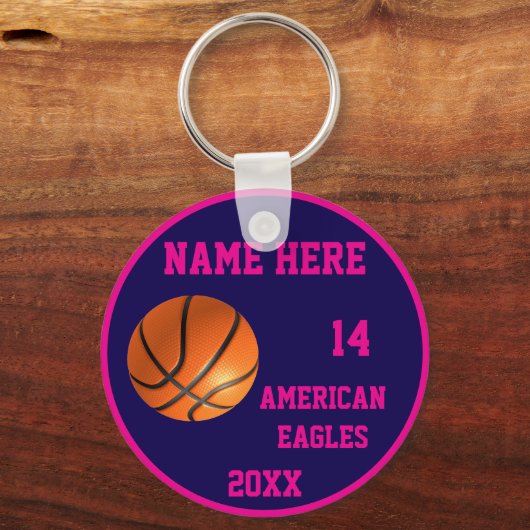 Benutzerdefinierte Basketball-Girl-Schlüsselanhäng Schlüsselanhänger (Vorderseite)