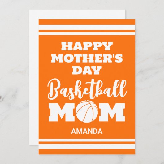 Benutzerdefinierte Basketball Mama Muttertagskarte (Vorne/Hinten)