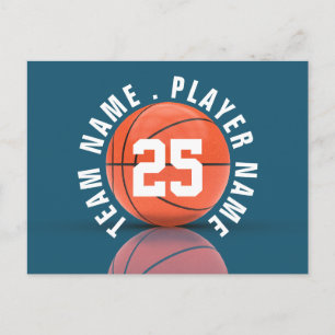 Benutzerdefinierte Basketball-Mannschaft Postkarte
