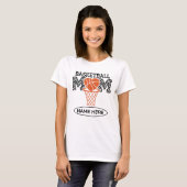 Benutzerdefinierte Basketball-Mutter  T-Shirt (Vorne ganz)