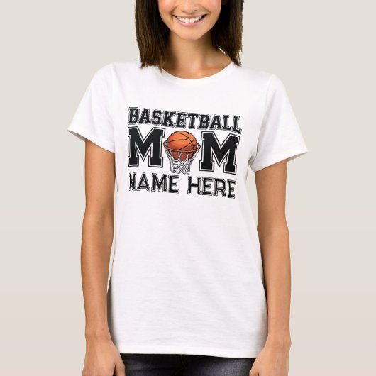 Benutzerdefinierte Basketball-Mutter  T-Shirt (Vorderseite)