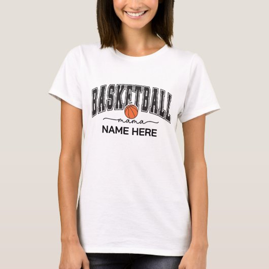 Benutzerdefinierte Basketball-Mutter  T-Shirt (Vorderseite)