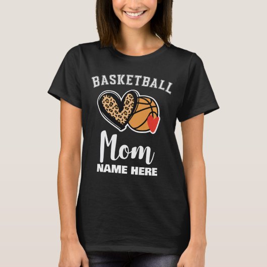 Benutzerdefinierte Basketball-Mutter  T-Shirt (Vorderseite)
