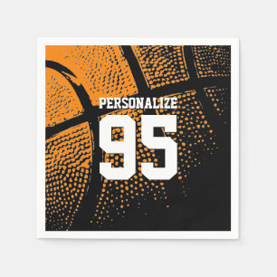Benutzerdefinierte Basketball-Themen-Geburtstagsfe Serviette
