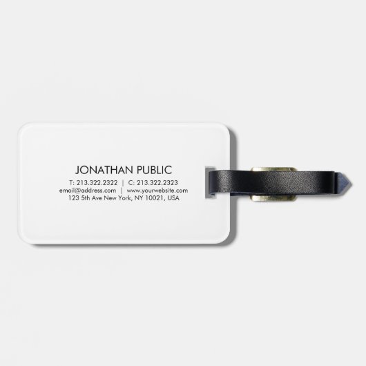 Benutzerdefinierte Bass Gitarre Moderne Musikvorla Gepäckanhänger (Rückseite horizontal)