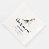 Benutzerdefinierte Beagle-Hochzeit Serviette (Ecke)