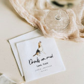 Benutzerdefinierte Beagle-Hochzeit  Serviette