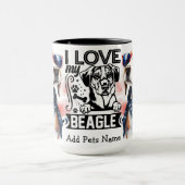 Benutzerdefinierte Beagle-Tasse Tasse (Zentrum)