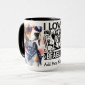 Benutzerdefinierte Beagle-Tasse Tasse (Vorderseite Links)