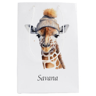 Benutzerdefinierte Beanie Bunch Giraffe Wintermütz Mittlere Geschenktüte