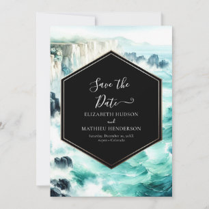 Benutzerdefinierte bearbeitbare Nautische Hochzeit Save The Date